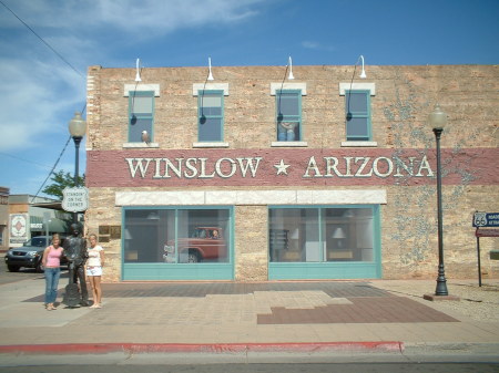 Stand'in on the corner in Winslow. Arizona.
