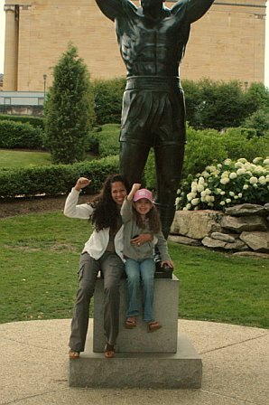 des & me at the rocky statue philly