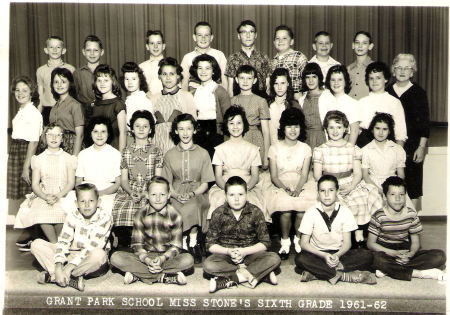 Grant Park School - Mrs. Stone's 6th Grade - 1961-1962