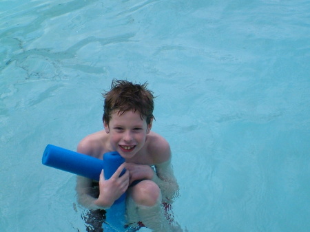 Jordan in Grandpa's Pool