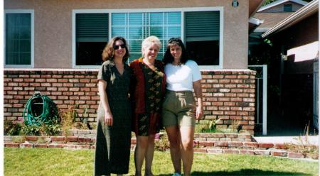 My sister Carolyn, Mom and myself at my Mom's home near Mayfair (still)!