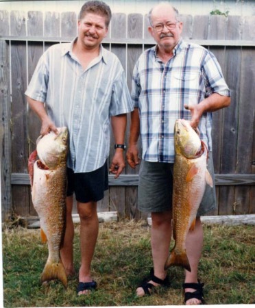 Dad and I with Bull Reds