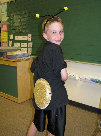 Riley as a "firefly" for the first grade play
