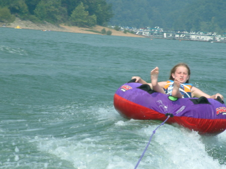 Youngest Daugher at Cumberland Lake in KY