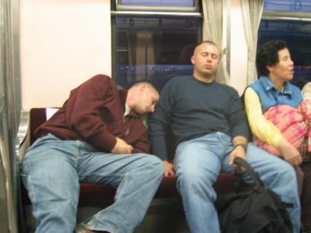 Passed out on the train from Seoul.