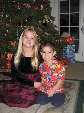 My stepdaughter Brooke (9) and my son Ryan (3)