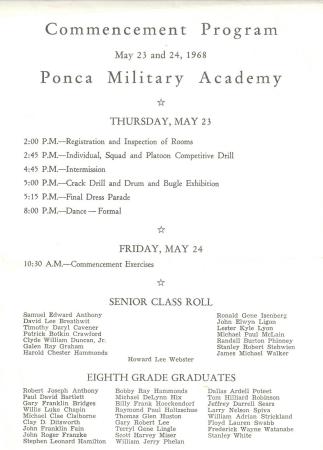 1968 PMA Commencement Program