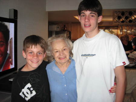 Luke, Great Grandma Rosie, and Matthew