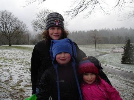 The kids at Gabriel Park on Christmas