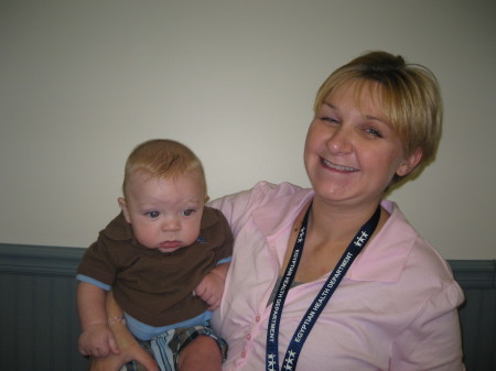 Jill with Wade at her baby shower