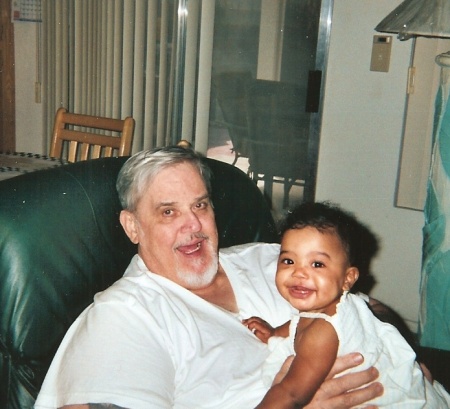 Me and one of my great-grandkids