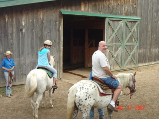 My husband and daughter at the Double JJ Ranch in 2007