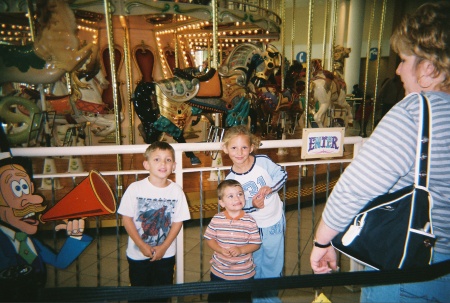 River and Evelyn and my nephew Collin at memorial mall