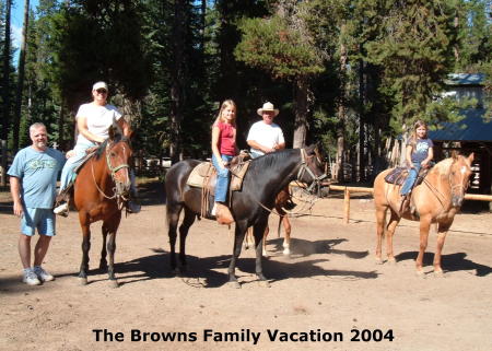 Browns on horses.