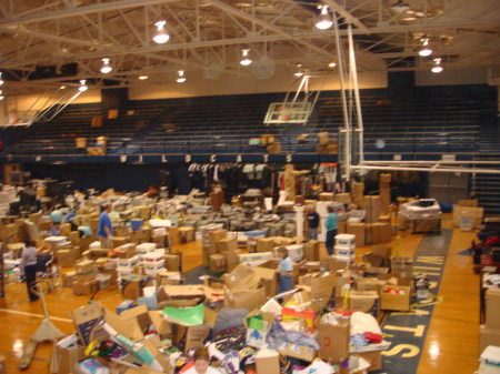 The old EHS gym after the storm