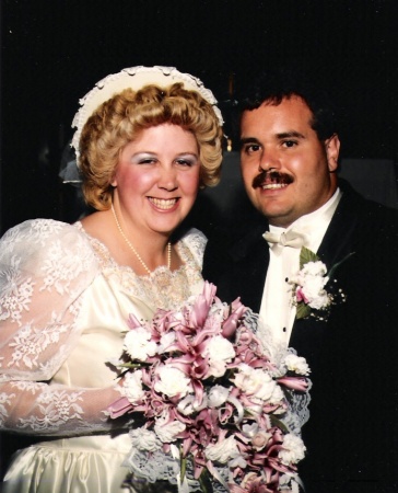 Scott & I on our wedding..Oct.1989
