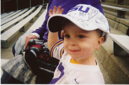 Gage at LSU vs. Vanderbilt game in Knoxville TN, Oct. 2005