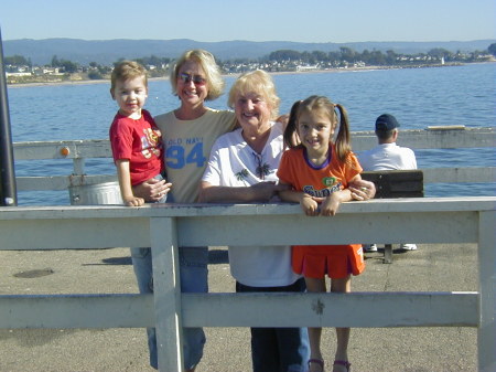 With "Great" Grandmother on the Santa Cruz Wharf