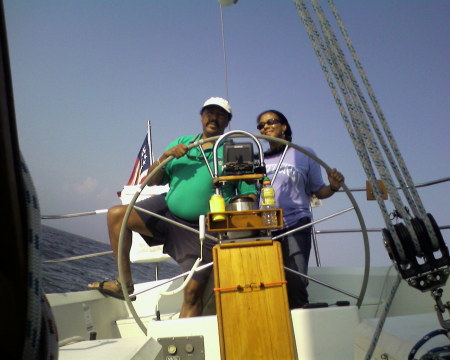 Marc and Derri Cameron sailing in Rhode Island
