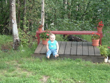 Cute little AnnaLee in our backyard Summer 2005