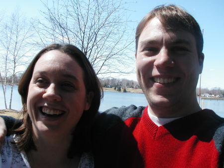 Erica and I at the lake in Michigan