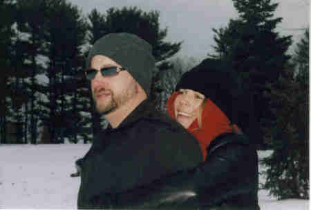 Hubby and I in the snow