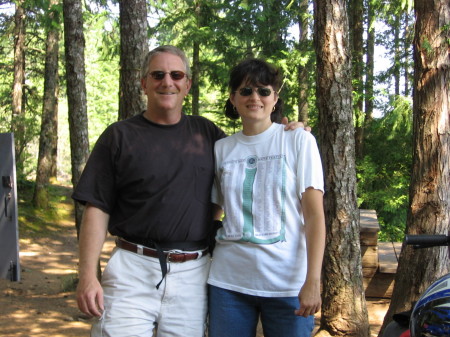 My wife, Donna and I camping last summer.