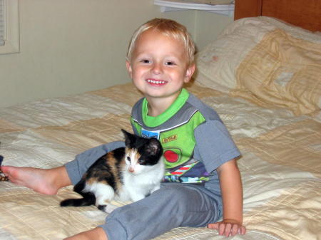 little Jimmy & his little kitty.