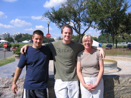 That's me, with my son on the far left and my brother Bill in the middle in D.C.