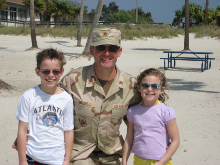 Drew and Morgan at the MacDill AFB Beach