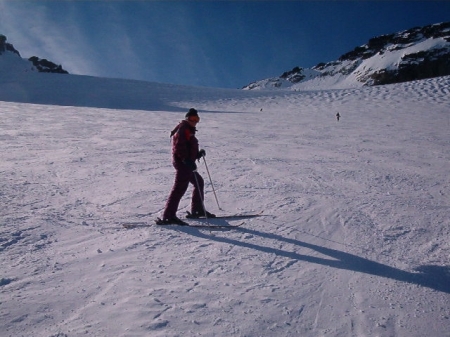 Skiing Blackcomb glacier.