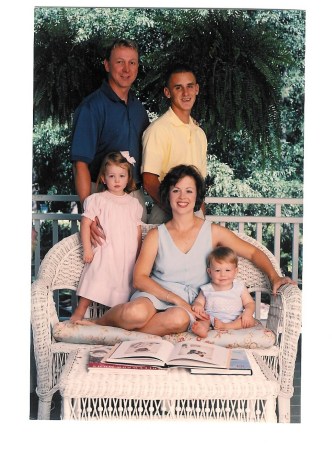 Our Family: My husband Bill, my oldest Matthew (22), Claire (3) and Jacob (2)