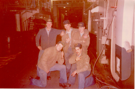 Me, Howes, Homer, Price, and Palmer\\ Feb. 1989 USS Saipan