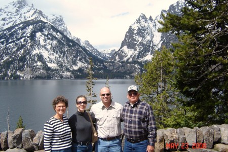 With the family in Wyoming