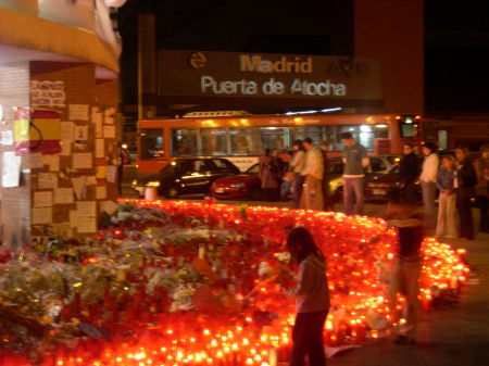 Memorial at Atocha Station, Madrid Spain