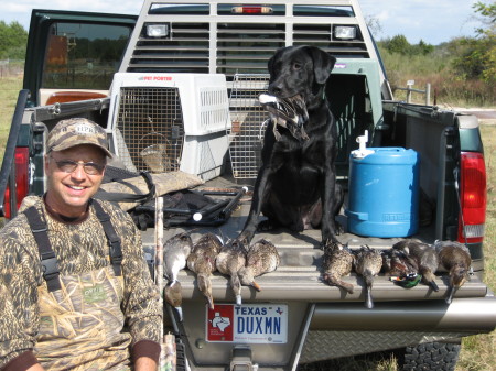 Mike and Nat after a duck hunt on Flag Pond