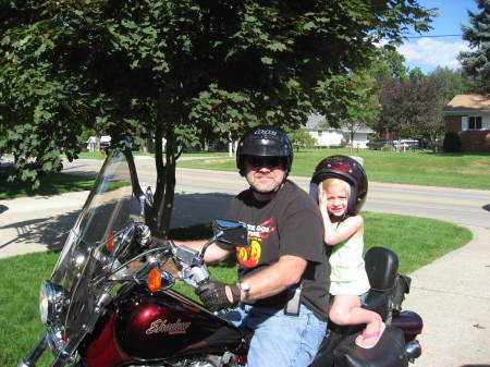 Motorcyle ride with Granddaughter Aug 2007