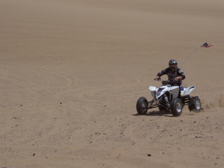 Me riding my wife's quad at glamis