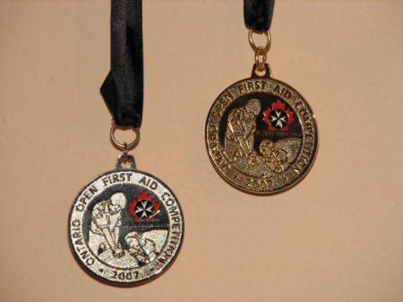 My Gold & Silver Medals from the Provincial First Aid Competitions in Toronto