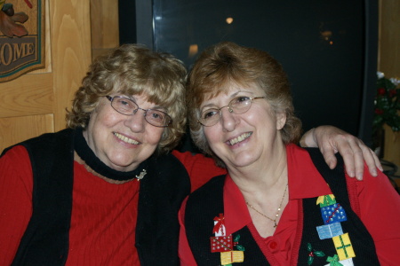 Mom (left) and Gerri at Xmas