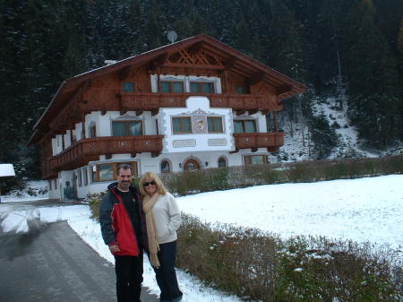 Tony and I at our chalet in Stubia, Switerland
