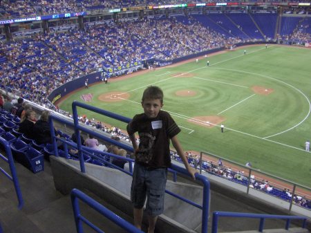 My son, Bastian Moon, at a Minn. Twins game