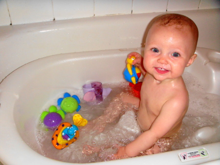 Addison enjoying her bath time!