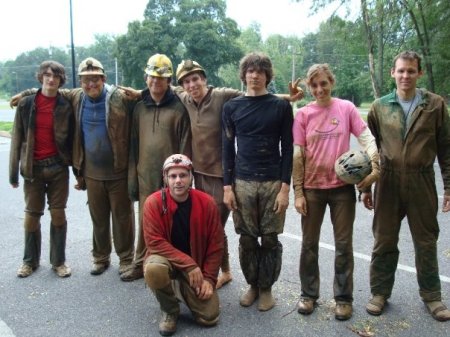 After caving!
