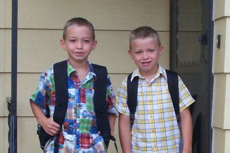 First day of school-3rd grade and 1st grade repectively