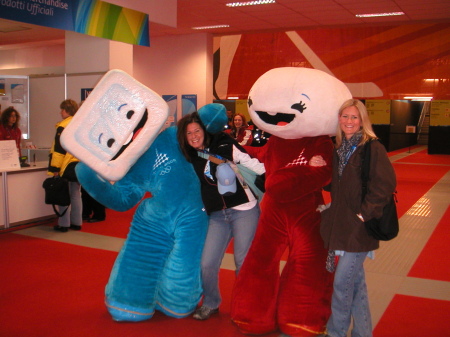 Making friends at the 2006 Winter Olympics in Torino Italy
