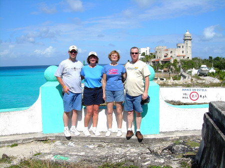 Jim & Lynn and Connie and me in Cozumel