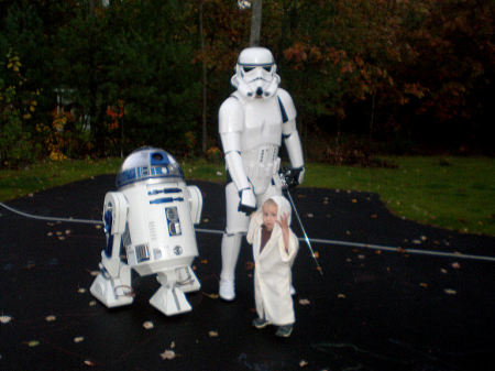 Me, Noah and R2D2 on Halloween