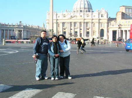 Italy with my wife Sandra and her cousin Laura.