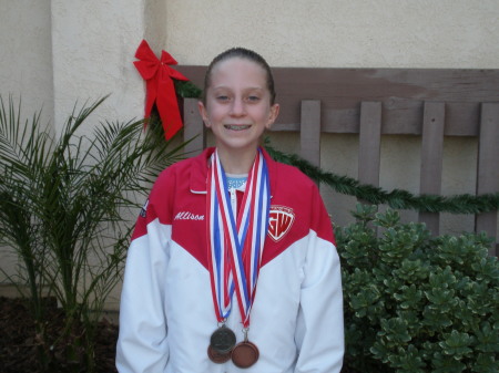 Allison with her State Championship Medals